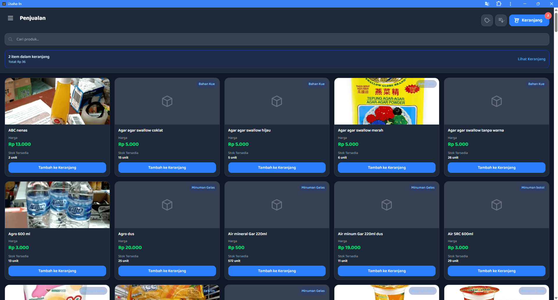 Aplikasi Usaha-In Demo